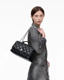 The Quilted Dual Convertible Skuldertaske, Black