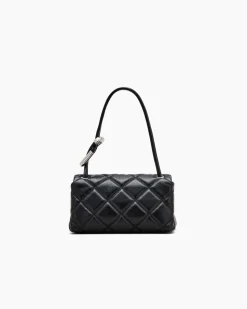 The Quilted Mini Dual Skuldertaske, Black