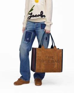 The Suede Large Tote Bag, Copper