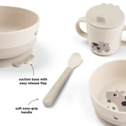 Tiny Farm Foodie Første Spisesæt m/Sugekop, Sand