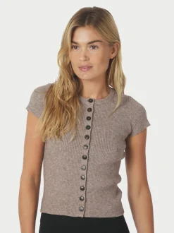 Todda Knit Tee Bluse, Sand Melange, 38