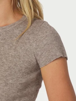 Todda Knit Tee Bluse, Sand Melange, 38