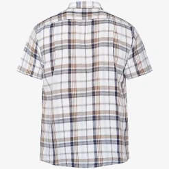 Tom Linen Check Skjorte, Blue Captain, XXL