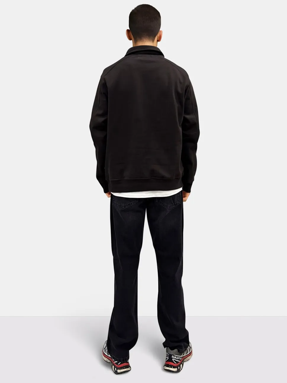 Tom Zip Polo Sweatshirt, Brown, S