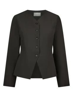 Toots Structure Bluse, Dark Grey, 40