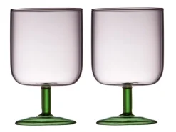 Torino 2-pak Vinglas, Pink/ Grøn, 30 cl