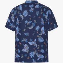 Tramp Hawaii Print Skjorte, Blue Captain, XL