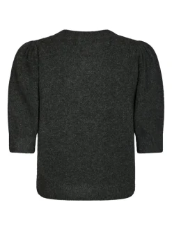 Trudy Deco Knit Cardigan, Antracit Melange, 40