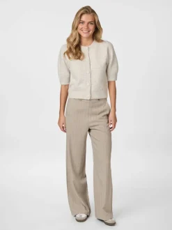 Trudy Knit Cardigan, Beige Melange, 36