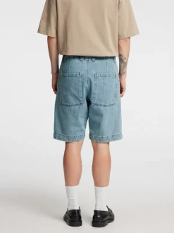 Trygve Selvede Denim Shorts, Light Blue, L
