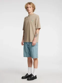 Trygve Selvede Denim Shorts, Light Blue, L