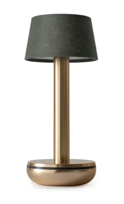 Two Bordlampe, Gold Emerald