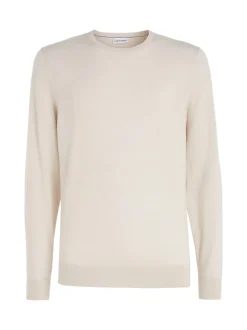 Uld Striktrøje, Stoney Beige, XL