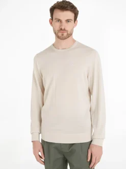 Uld Striktrøje, Stoney Beige, XL