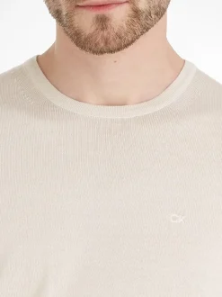 Uld Striktrøje, Stoney Beige, XL