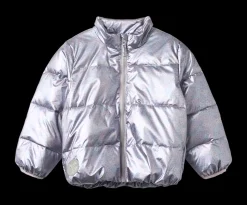 Ullu Lightweight Puffer Jakke, Silver Sky Flower, 92 cm