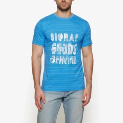 Ulric Shadowstripe W. Print + T-shirt, Blue Slip Stream, L