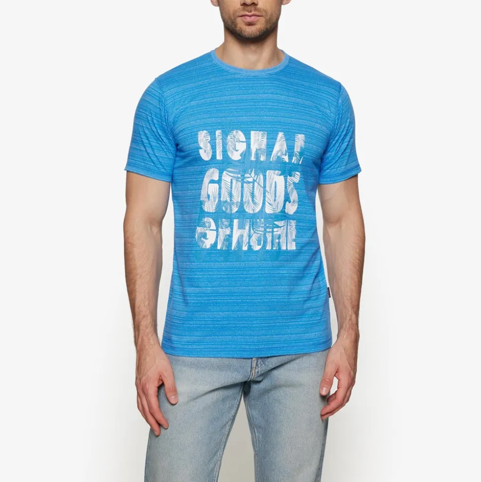 Ulric Shadowstripe W. Print + T-shirt, Blue Slip Stream, L