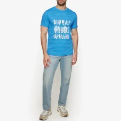 Ulric Shadowstripe W. Print + T-shirt, Blue Slip Stream, L