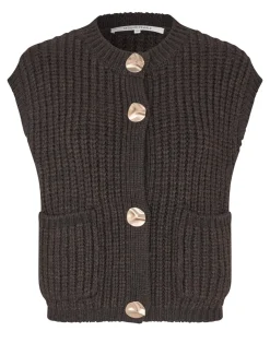 Ulrikke Knit Vest, Chocolate Torte, L
