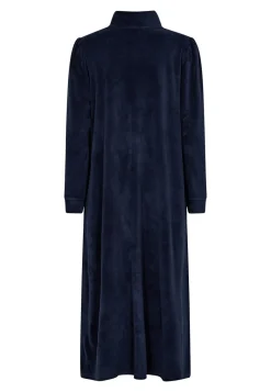 Velour Morgenkåbe, Navy, L