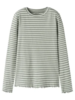 Vemma Slim Bluse, Shadow, 146-152 cm