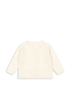 Venti Pointelle Cardigan, Antique White, 80 cm