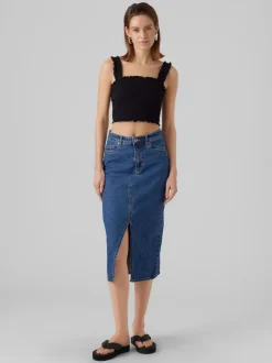 Veri Denimnederdel, Medium Blue Denim, M