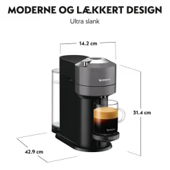 Vertuo Next Kaffemaskine, Mørk Grå