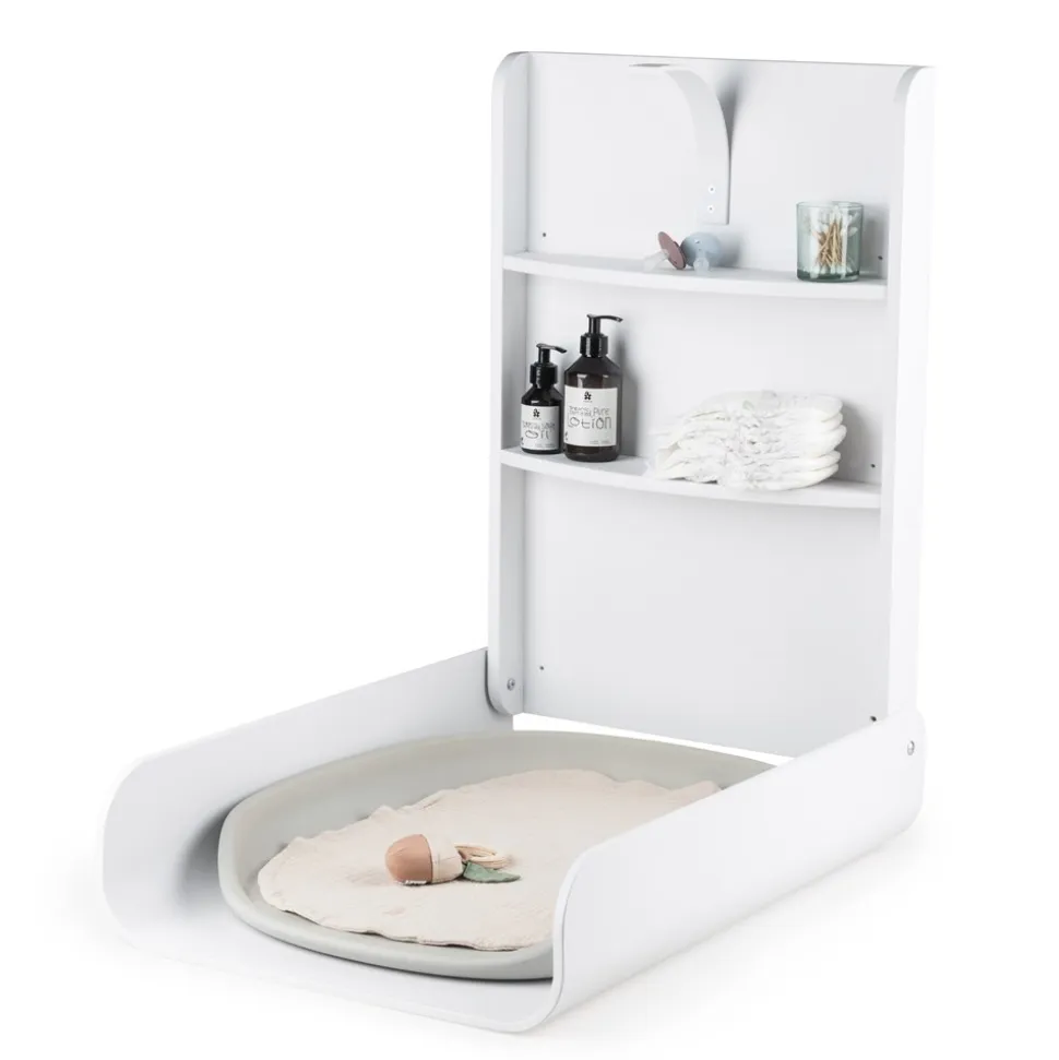 Væghængt Puslebord, Classic White