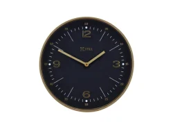 Vægur, Sort/ Guld, Ø30 cm