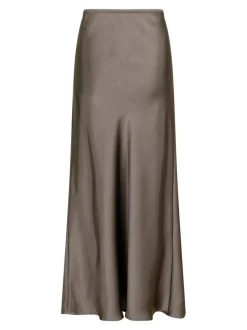 Vicky Heavy Sateen Nederdel, Warm Grey, 40