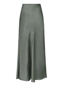 Vicky Heavy Sateen Nederdel, Smoke Green, 34