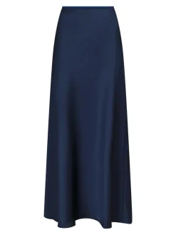 Vicky Heavy Sateen Nederdel, Midnight Blue, 40