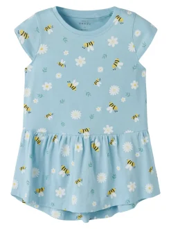 Vigga Kjole, Cool Blue Bubblebee, 104 cm