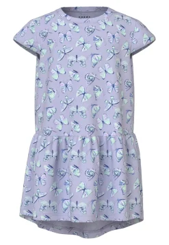 Vigga Kjole, Purple Heather Butterflies, 92 cm