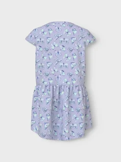 Vigga Kjole, Purple Heather Butterflies, 92 cm