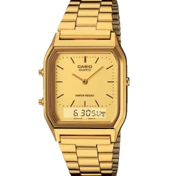 Vintage AQ-230GA-9DMQYES Anadigi Ur, Gold, 28 mm