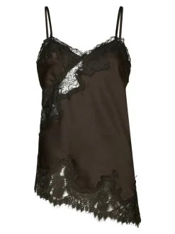 Viole Lace Top, Dark Brown, 36