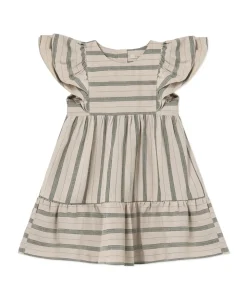 Vira SS Kjole, Hedge Green/Sandshell, 98 cm