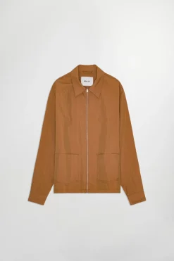 Virgil Zip Overshirt, Caramel, S