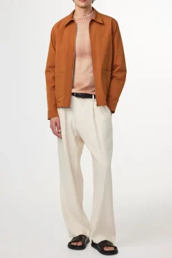 Virgil Zip Overshirt, Caramel, S