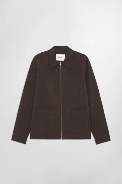 Virgil Zip Overshirt, Deep Truffle, XXL