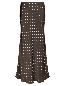 Viso Dot Nederdel, Dark Brown, 42