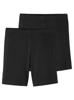 Vivian 2-pak Korte Leggings, Black, 122-128 cm