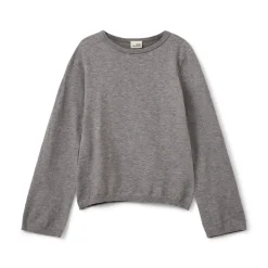 VivoSY Striktrøje, Grey Melange, 140 cm