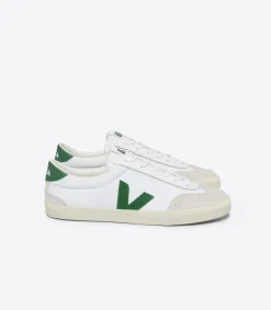 Volley Sneakers, White-Emeraude, 41