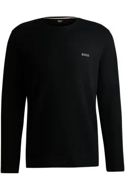 Waffle LS Pyjamas T-shirt, Black, L