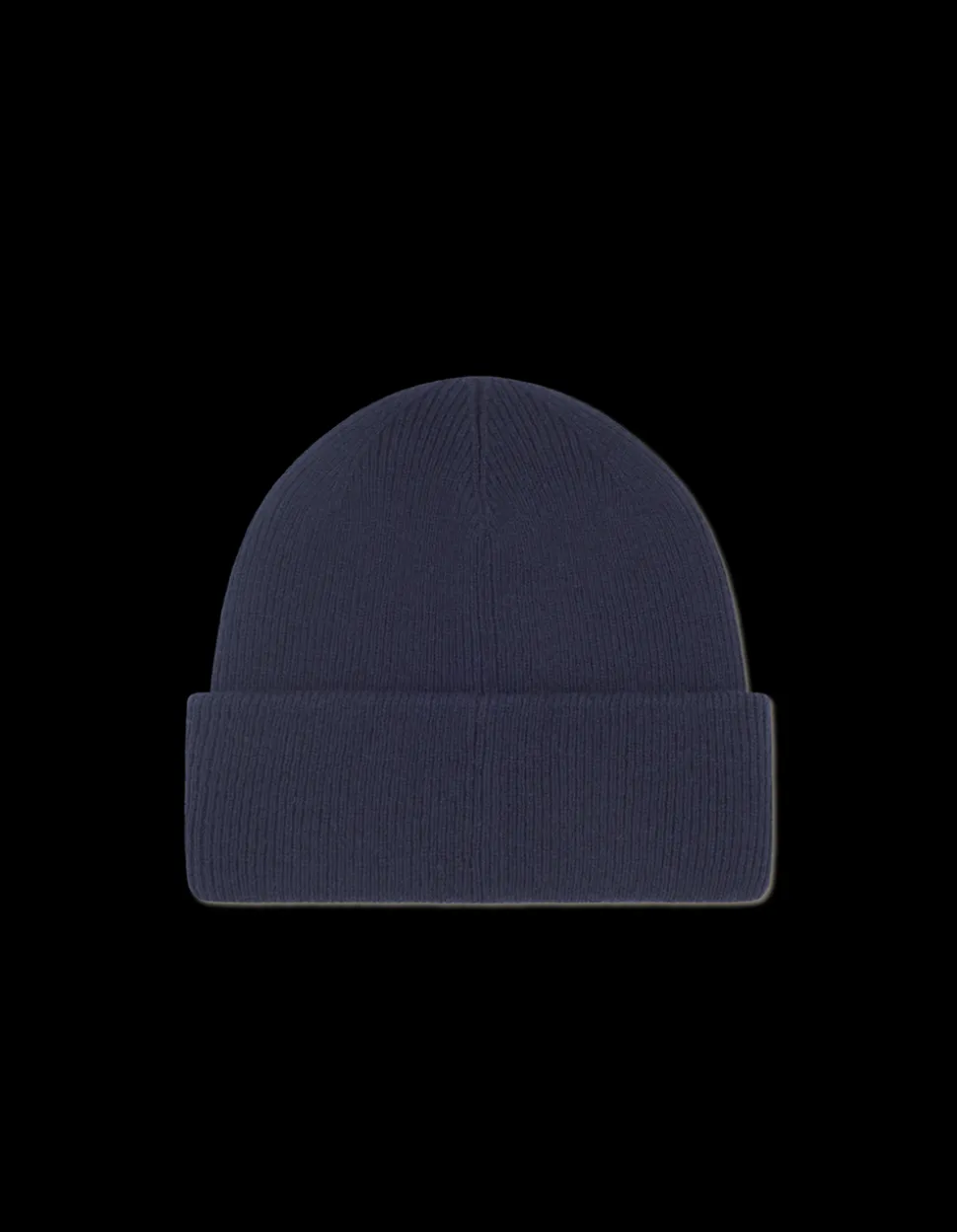Wayne Embroidered Beanie, Dark Navy
