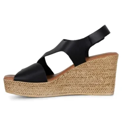 Wedges High Sandaler, Sort, 42